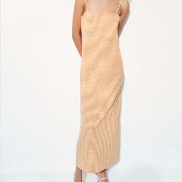ZARA JACQUARD MIDI DRESS - Picture 10 of 13
